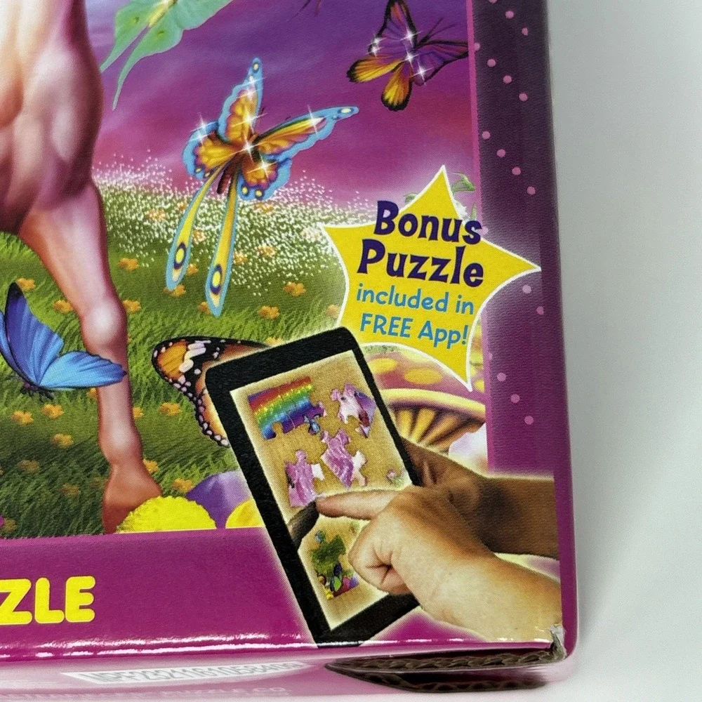 MasterPieces Rainbow World Jigsaw Puzzle 100-Pieces Glow In‎ The Dark Horse NIB